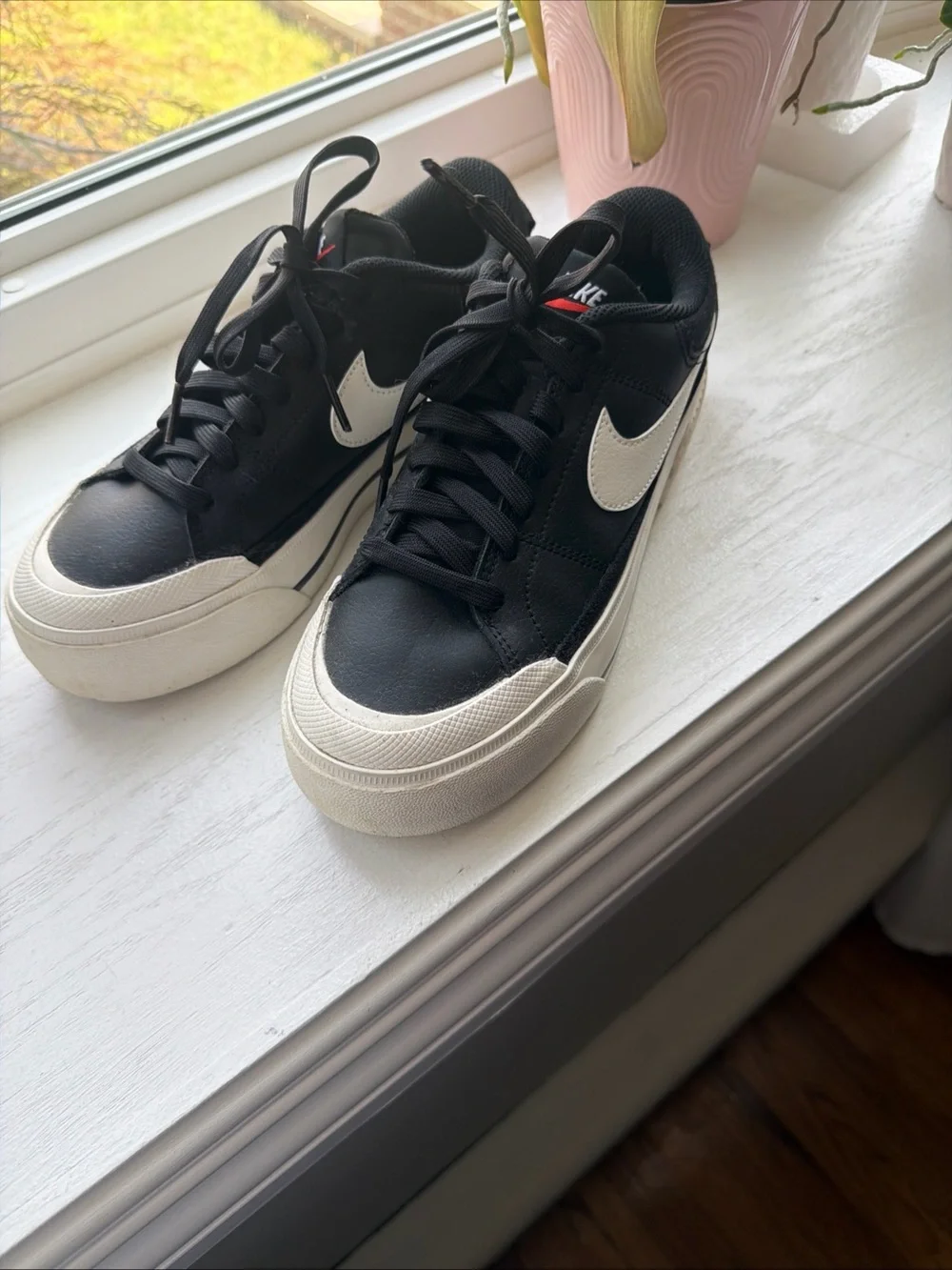 Nike Black Sneakers with White Swoosh